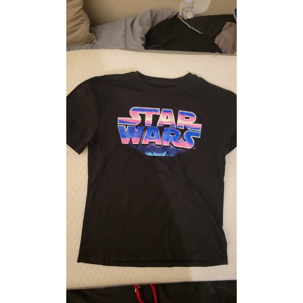 Star Wars Darth Vader Dark Side Graphic T-Shirt Youth Kids Large 10-12 Black